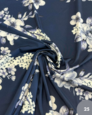 SATIN - 25 FIORE FONDO BLU