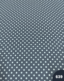 COTONE 100% - 639 POIS BIANCO FONDO BLU