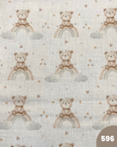 MUSSOLA DI COTONE - 596 ARCOBALENO ORSETTO