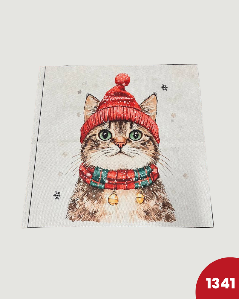 PANNELLO TESSUTO INDEFORMABILE - 1341 GATTO CON CAPPELLO