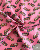 COTONE 100% - 1242 LOVE FONDO ROSA