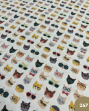 COTONE 100% - 267 GATTO CON GLI OCCHIALI