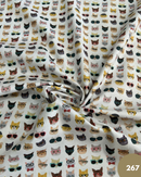 COTONE 100% - 267 GATTO CON GLI OCCHIALI