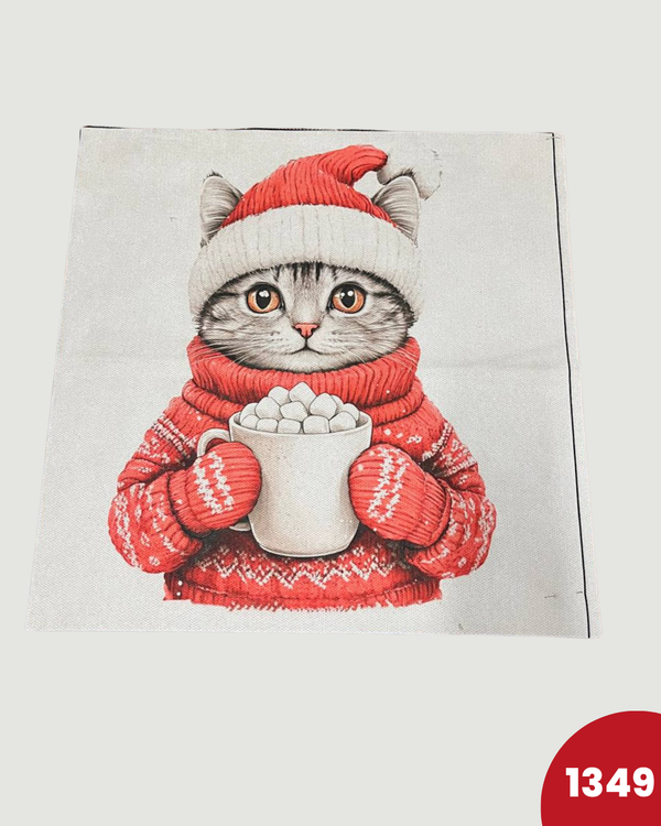 PANNELLO TESSUTO INDEFORMABILE - 1349 GATTO CON CAPPELLO