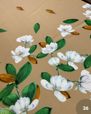 SATIN - 26 FIORE BIANCO DEGRADÈ FONDO BEIGE