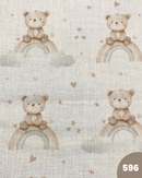 MUSSOLA DI COTONE - 596 ARCOBALENO ORSETTO