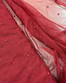 TULLE CON PERLINE BORDEAUX