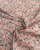 COTONE 100% - 272 PARIGI TOUR EIFFEL FONDO ROSA