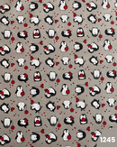 COTONE 100% - 1245 PINGUINI CUORE ROSSO