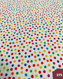 COTONE 100% - 275 POIS COLORATO FONDO BIANCO