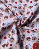 COTONE 100% - 277 PRINCIPESSE MELA ROSSA FONDO ROSA