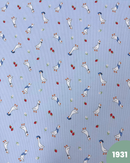 PIQUET DI COTONE - 1931 FRAGOLE PAPERE FONDO CELESTE