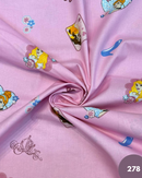 COTONE 100% - 278 PRINCIPESSE CARROZZA FONDO ROSA