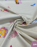 COTONE 100% - 279 PRINCIPESSE CARROZZA FONDO PANNA