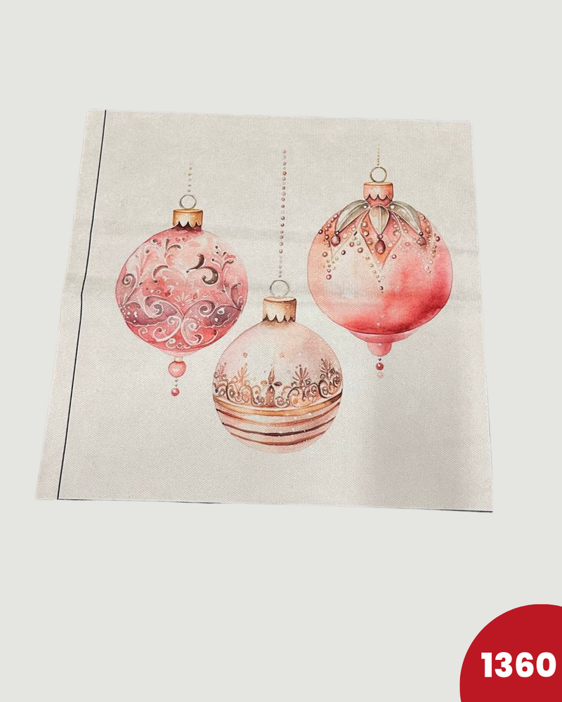 PANNELLO TESSUTO INDEFORMABILE - 1360 PALLE DI NATALE ROSA