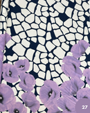 SATIN - 27 PAPAVERO GLICINE DEGRADÈ FONDO BLU E BIANCO