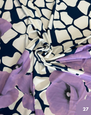 SATIN - 27 PAPAVERO GLICINE DEGRADÈ FONDO BLU E BIANCO