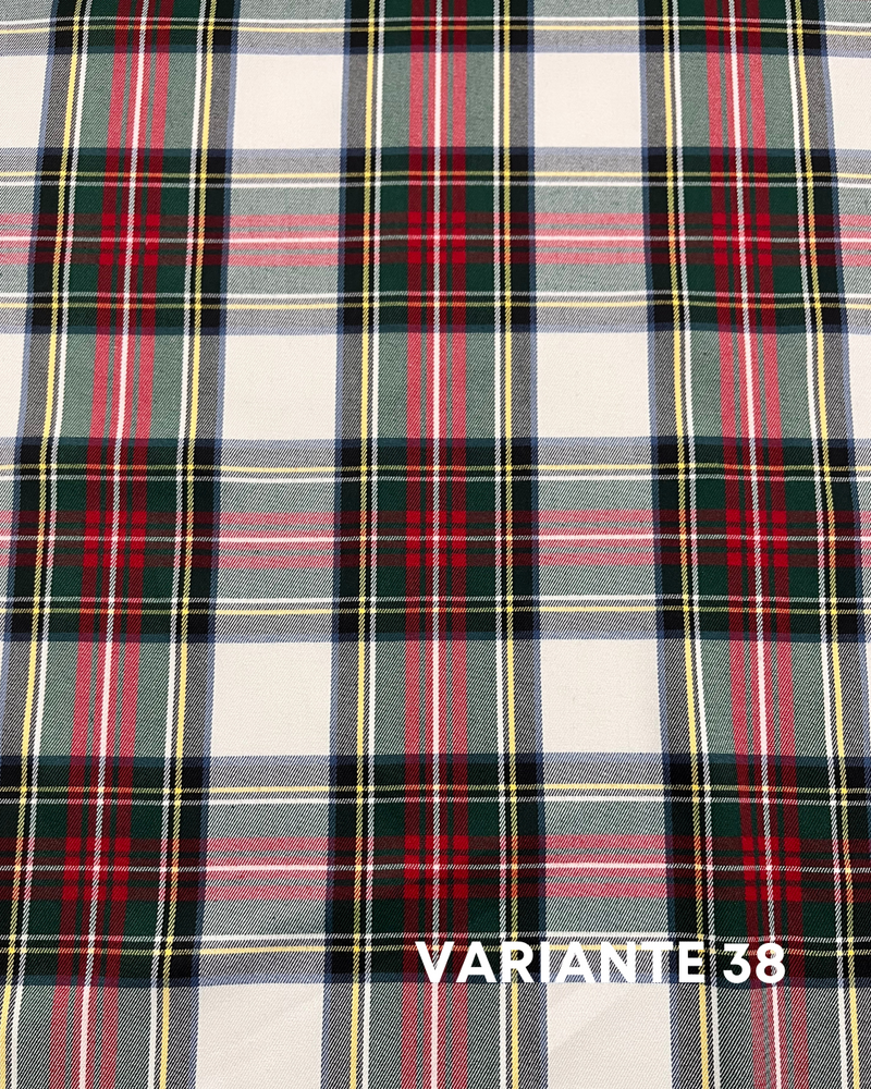 LANETTA SCOZZESE - 38 TARTAN VERDE/ROSSO/BIANCO MEDIO