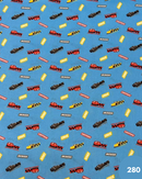 COTONE 100% - 280 AUTO CARS FONDO CELESTE