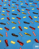 COTONE 100% - 280 AUTO CARS FONDO CELESTE