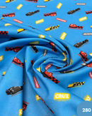 COTONE 100% - 280 AUTO CARS FONDO CELESTE