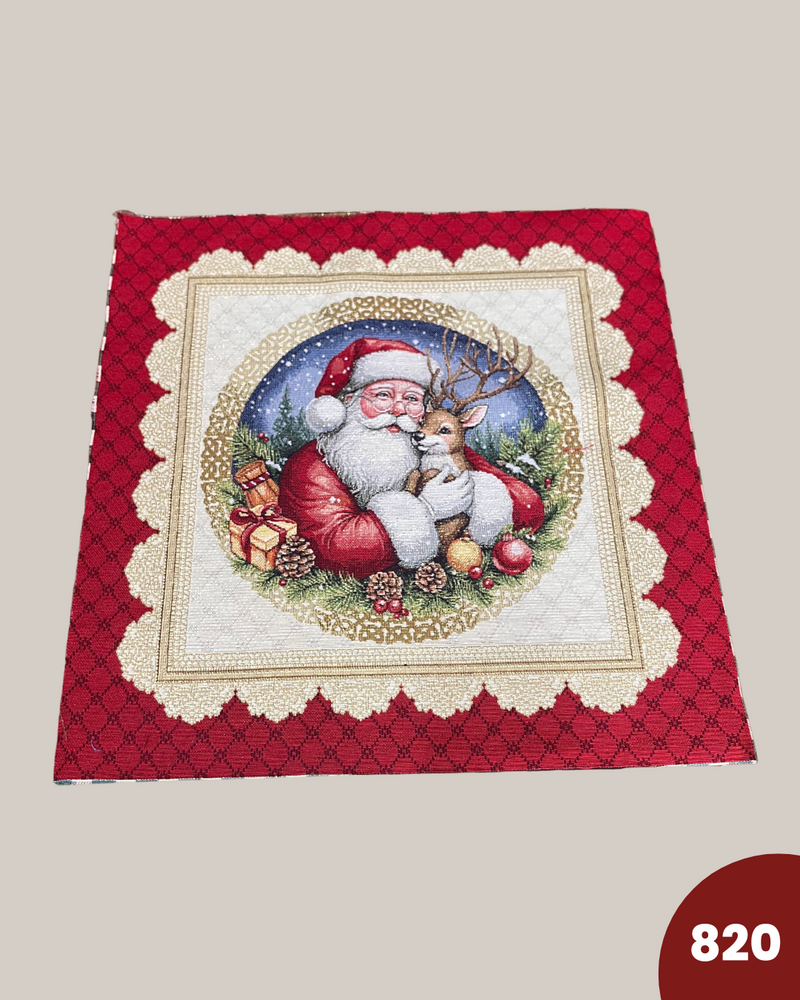 PANNELLO GOBELIN - 820 BABBO NATALE CORNICE ROSSA