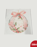 PANNELLO TESSUTO INDEFORMABILE - 1364 PALLA DI NATALE ROSA