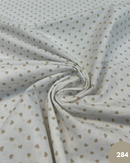 COTONE 100% - 284 CUORE BEIGE FONDO BIANCO