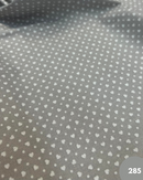 COTONE 100% - 285 CUORE POIS FONDO GRIGIO