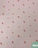 PIQUET DI COTONE - 1934 FRAGOLE FONDO ROSA