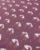 COTONE 100% - 289 ARCOBALENO CUORE FONDO MALVA