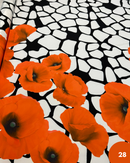 SATIN - 28 PAPAVERO ARANCIO DEGRADÈ FONDO NERO