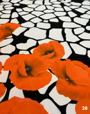 SATIN - 28 PAPAVERO ARANCIO DEGRADÈ FONDO NERO