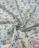 COTONE 100% - 290 ORSETTO CUORE POIS ROSA