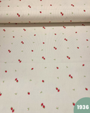 PIQUET DI COTONE - 1936 FRAGOLE FONDO PANNA