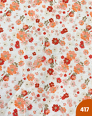 COTONE 100% - 417 FIORI ARANCIONI