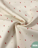 PIQUET DI COTONE - 1936 FRAGOLE FONDO PANNA