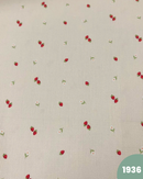 PIQUET DI COTONE - 1936 FRAGOLE FONDO PANNA
