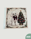 PANNELLO VELLUTO DOPPIATO - 2681 CANE NATALE
