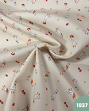 PIQUET DI COTONE - 1937 PAPERA FRAGOLE FONDO PANNA