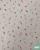 PIQUET DI COTONE - 1937 PAPERA FRAGOLE FONDO PANNA