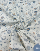 COTONE 100% - 295 CUORE ALTERNATO CELESTE