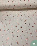 PIQUET DI COTONE - 1937 PAPERA FRAGOLE FONDO PANNA