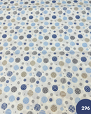 COTONE 100% - 296 PALLA ASTRATTA CELESTE E BEIGE