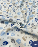 COTONE 100% - 296 PALLA ASTRATTA CELESTE E BEIGE