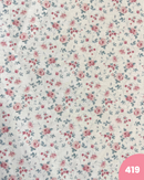 COTONE 100% - 419 ROSELLINE ROSA FONDO BIANCO