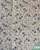 COTONE ARREDAMENTO - 2329 ANCORA BLU FONDO BEIGE