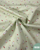 PIQUET DI COTONE - 1938 PAPERA FRAGOLE FONDO VERDE