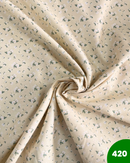 COTONE 100% - 420 FIORELLINI BIANCHI FONDO GIALLINO