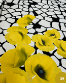 SATIN - 29 PAPAVERO GIALLO DEGRADÈ FONDO NERO E BIANCO